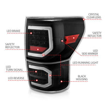 Load image into Gallery viewer, ANZO 2007-2013 Toyota Tundra LED Taillights Plank Style Black w/Clear Lens ANZO ANZ311336