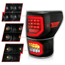 Load image into Gallery viewer, ANZO 2007-2013 Toyota Tundra LED Taillights Plank Style Black w/Clear Lens ANZO ANZ311336