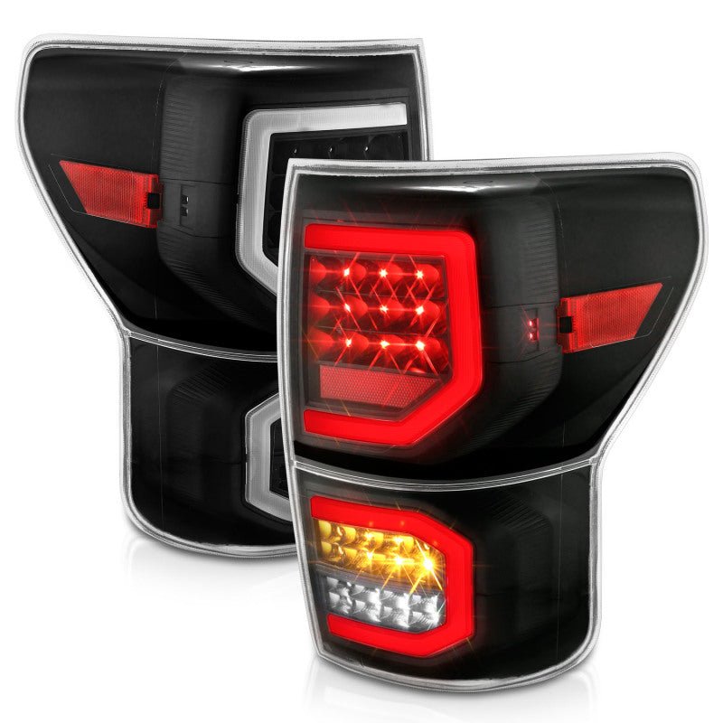 ANZO 2007-2013 Toyota Tundra LED Taillights Plank Style Black w/Clear Lens ANZO ANZ311336