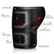 Load image into Gallery viewer, ANZO 2007-2013 Toyota Tundra LED Taillights Plank Style Black w/Smoke Lens ANZO ANZ311337