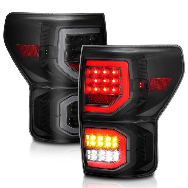 ANZO 2007-2013 Toyota Tundra LED Taillights Plank Style Black w/Smoke Lens ANZO ANZ311337
