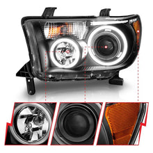 Load image into Gallery viewer, ANZO 2007-2013 Toyota Tundra Projector Headlights w/ Halo Black (CCFL) ANZO ANZ111174