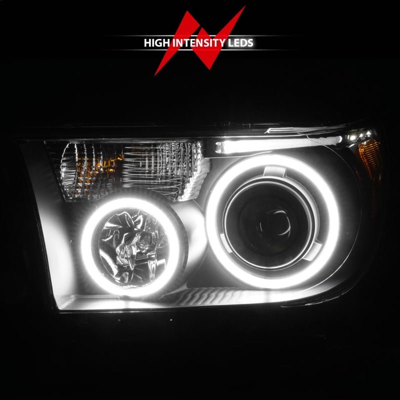 ANZO 2007-2013 Toyota Tundra Projector Headlights w/ Halo Black (CCFL) ANZO ANZ111174