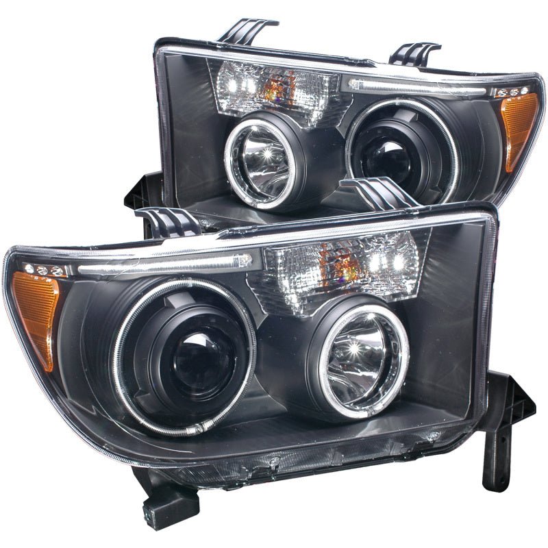 ANZO 2007-2013 Toyota Tundra Projector Headlights w/ Halo Black (CCFL) ANZO ANZ111174