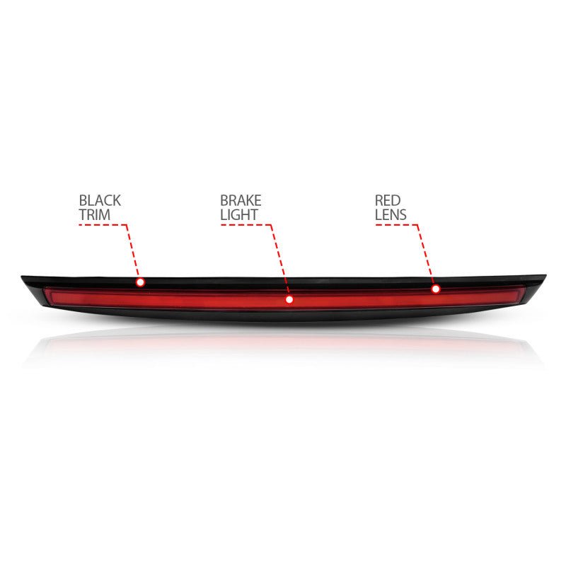 ANZO 2007-2014 Chevrolet Suburban 1500 LED 3rd Brake Light Black Housing Red Lens w/ Spoiler 1pc ANZO ANZ531110