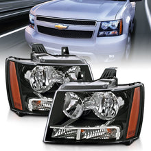 Load image into Gallery viewer, ANZO 2007-2014 Chevrolet Tahoe/Suburban Crystal Headlights Black - Black Ops Auto Works