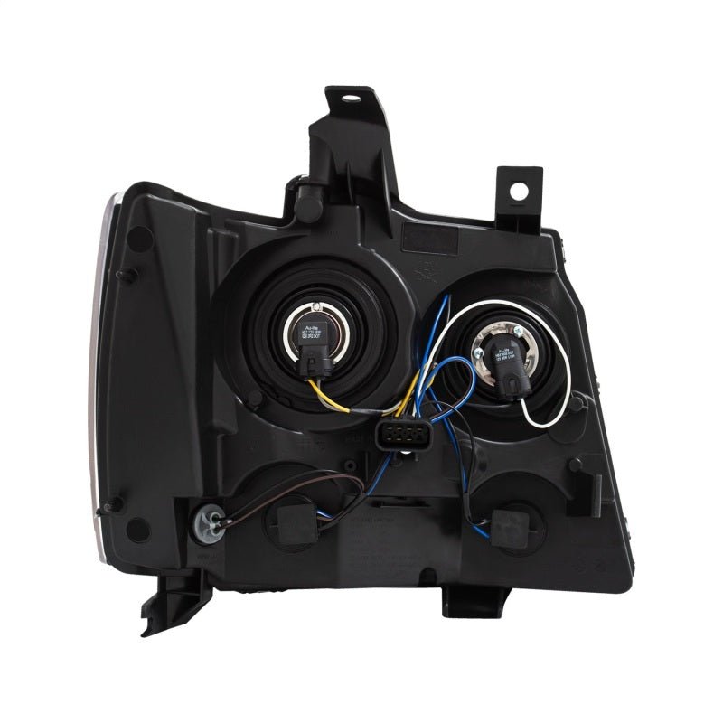 ANZO 2007-2014 Chevrolet Tahoe/Suburban Crystal Headlights Black - Black Ops Auto Works