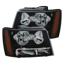 Load image into Gallery viewer, ANZO 2007-2014 Chevrolet Tahoe/Suburban Crystal Headlights Black - Black Ops Auto Works