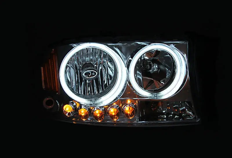 ANZO 2007-2014 Chevy TahOE Crystal Headlight Chrome Amber(OE) ANZO ANZ111475