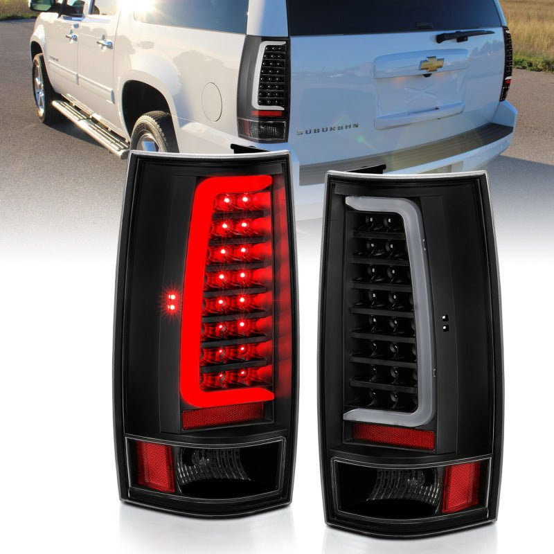 ANZO 2007-2014 Chevy Tahoe LED Taillight Plank Style Black w/Clear Lens ANZO ANZ311321