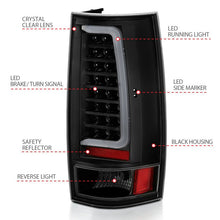 Load image into Gallery viewer, ANZO 2007-2014 Chevy Tahoe LED Taillight Plank Style Black w/Clear Lens ANZO ANZ311321