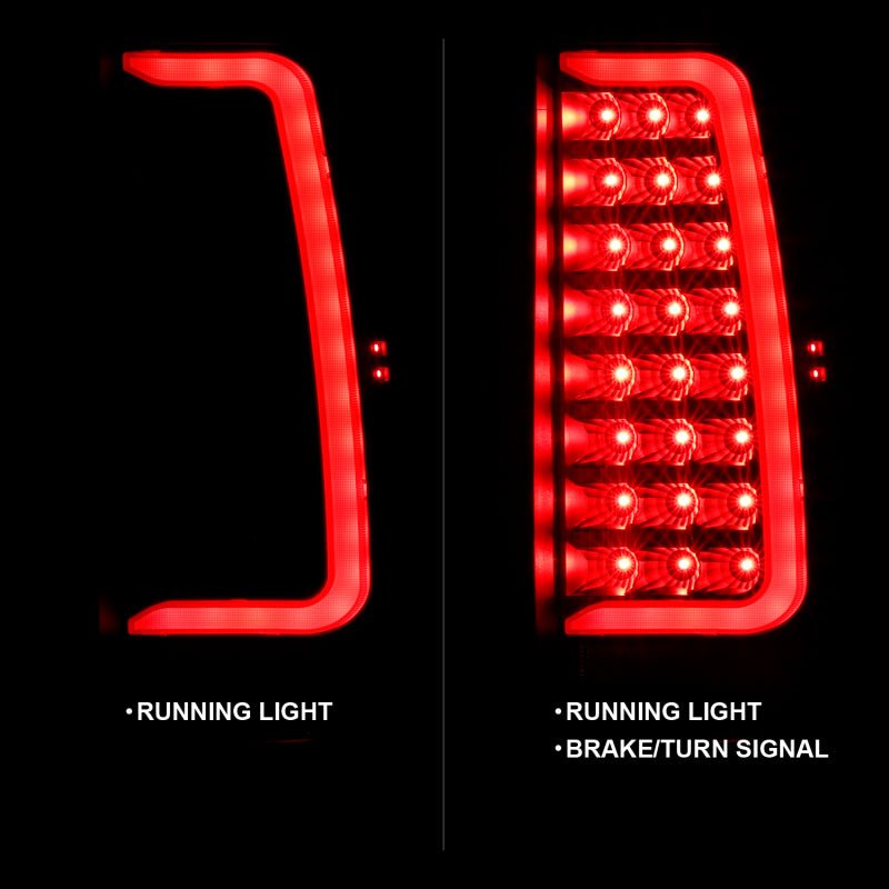 ANZO 2007-2014 Chevy Tahoe LED Taillight Plank Style Black w/Clear Lens ANZO ANZ311321