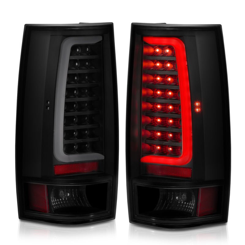 ANZO 2007-2014 Chevy Tahoe LED Taillight Plank Style Black w/Smoke Lens - Black Ops Auto Works