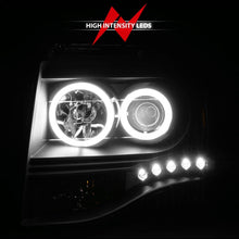 Load image into Gallery viewer, ANZO 2007-2014 Ford Expedition Projector Headlights w/ Halo Black ANZO ANZ111113