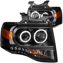 Load image into Gallery viewer, ANZO 2007-2014 Ford Expedition Projector Headlights w/ Halo Black ANZO ANZ111113