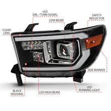 Load image into Gallery viewer, ANZO 2007-2014 Toyota Tundra Projector Light Bar H.L Black Amber(Led High Beam) (Halogen Version) ANZO ANZ111447