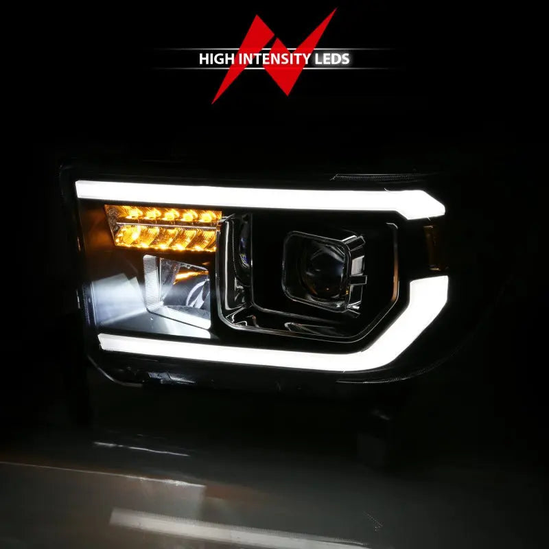 ANZO 2007-2014 Toyota Tundra Projector Light Bar H.L Black Amber(Led High Beam) (Halogen Version) ANZO ANZ111447
