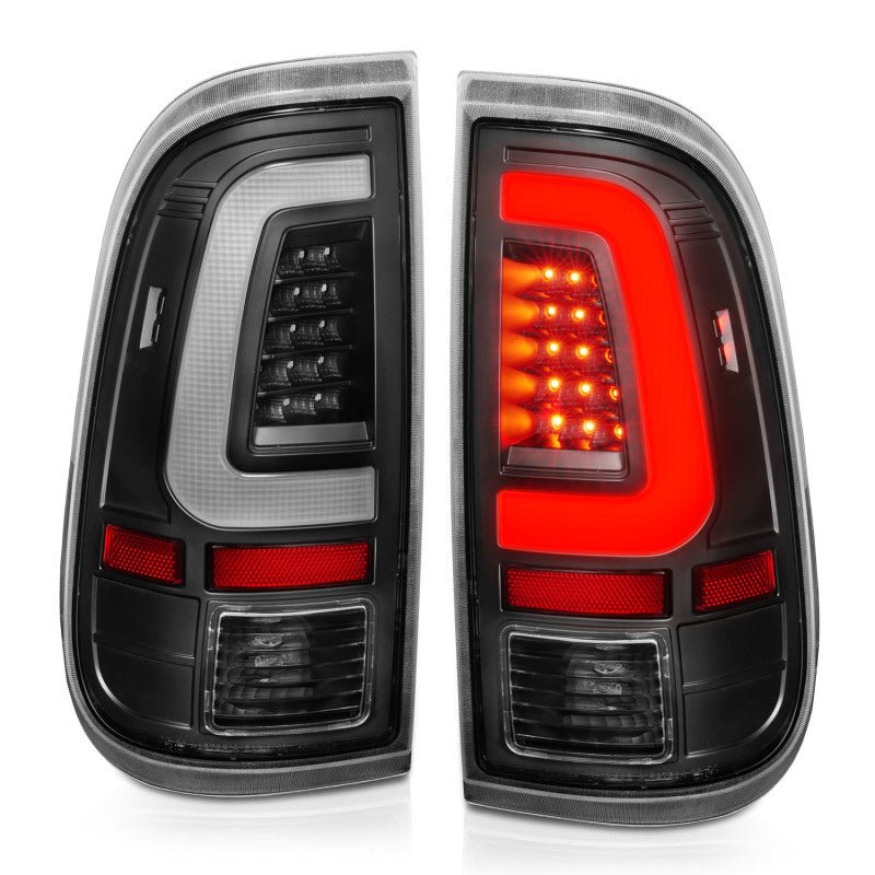 ANZO 2008-2016 Ford F-250 LED Taillights Black Housing Clear Lens (Pair) - Black Ops Auto Works