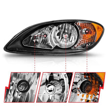 Load image into Gallery viewer, ANZO 2008-2016 International Prostar Crystal Headlights Black Housing (OE Replacement) ANZO ANZ131032