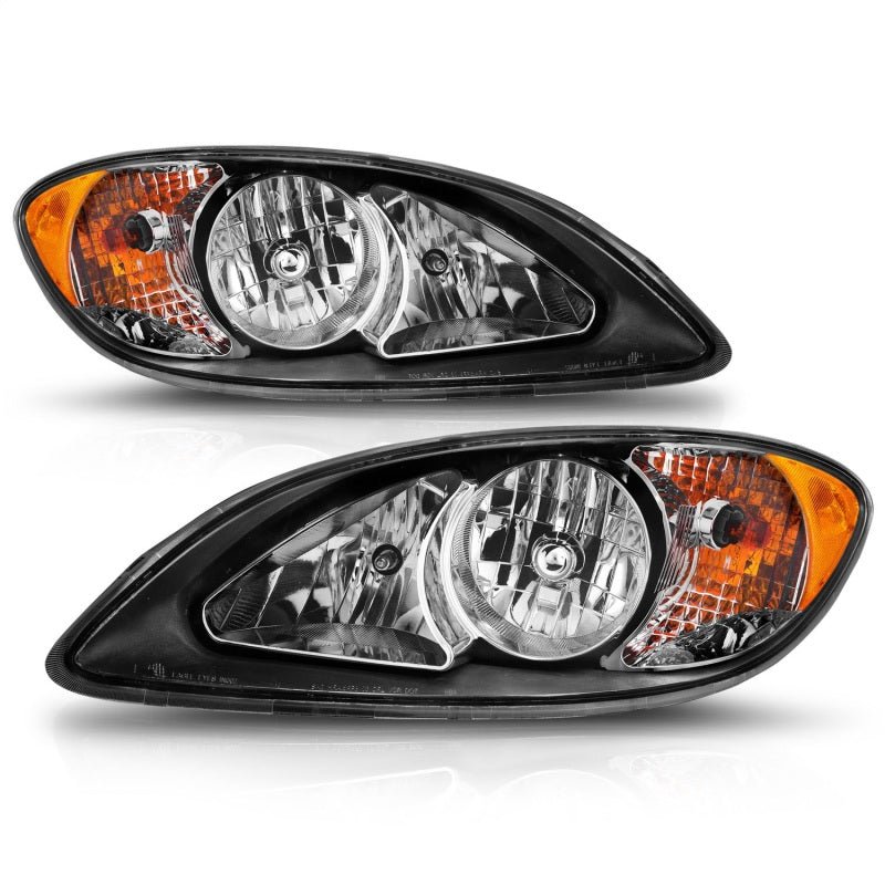 ANZO 2008-2016 International Prostar Crystal Headlights Black Housing (OE Replacement) - Black Ops Auto Works