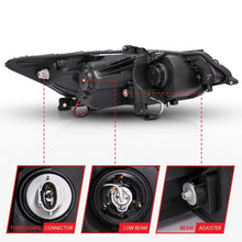 Load image into Gallery viewer, ANZO 2009-2012 Acura Tsx Projector Headlights w/ Halo Black (CCFL) (HID Compatible) ANZO ANZ121393