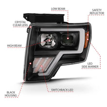 Load image into Gallery viewer, ANZO 2009-2013 Ford F-150 Projector Light Bar G4 Switchback H.L.Black Amber ANZO ANZ111469
