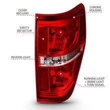 Load image into Gallery viewer, ANZO 2009-2014 Ford F-150 Euro Taillight Red/Clear (W/O Bulb) ANZO ANZ311299