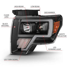 Load image into Gallery viewer, ANZO 2009-2014 Ford F-150 Projector Light Bar G4 H.L. Black Amber ANZO ANZ111445