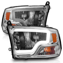 Load image into Gallery viewer, ANZO 2009-2018 Dodge Ram 1500/ 2500/ 3500 Crystal Headlights w/ Light Bar Chrome Housing - Black Ops Auto Works