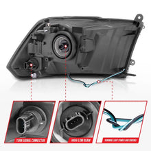 Load image into Gallery viewer, ANZO 2009-2018 Dodge Ram 1500 Crystal Headlights w/ Light Bar Black Housing ANZO ANZ111515
