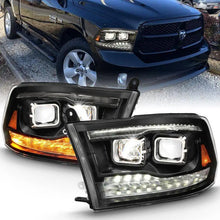 Load image into Gallery viewer, ANZO 2009-2018 Dodge Ram 1500 Led Projector Plank Style Switchback H.L Halo Black Amber (OE Style) ANZO ANZ111464