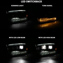 Load image into Gallery viewer, ANZO 2009-2018 Dodge Ram 1500 Led Projector Plank Style Switchback H.L Halo Black Amber (OE Style) ANZO ANZ111464