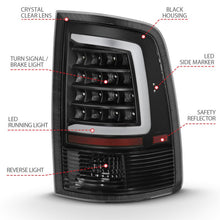 Load image into Gallery viewer, ANZO 2009-2018 Dodge Ram 1500 LED Taillight Plank Style Black w/Clear Lens ANZO ANZ311318