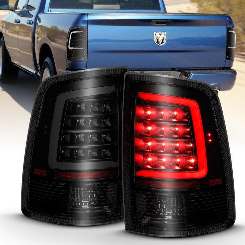 ANZO 2009-2018 Dodge Ram 1500 LED Taillight Plank Style Black w/Smoke Lens ANZO ANZ311319