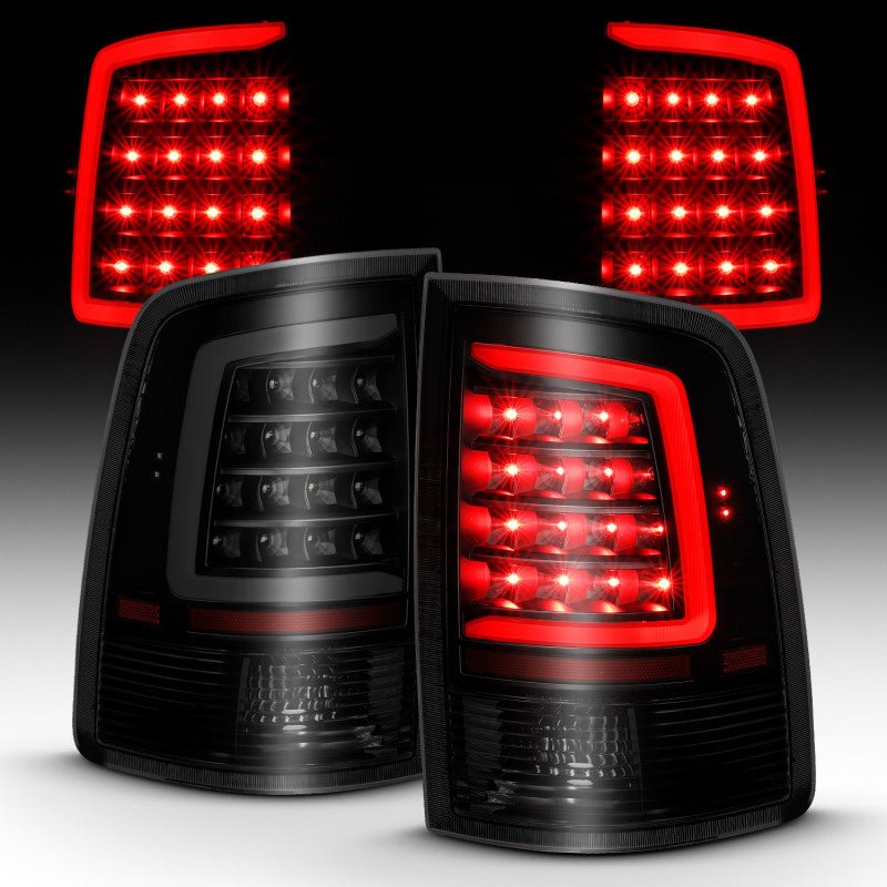 ANZO 2009-2018 Dodge Ram 1500 LED Taillight Plank Style Black w/Smoke Lens ANZO ANZ311319