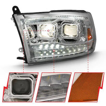 Load image into Gallery viewer, ANZO 2009-2018 Dodge Ram 1500 Projector H.L. Switchback Black Amber ANZO ANZ111441