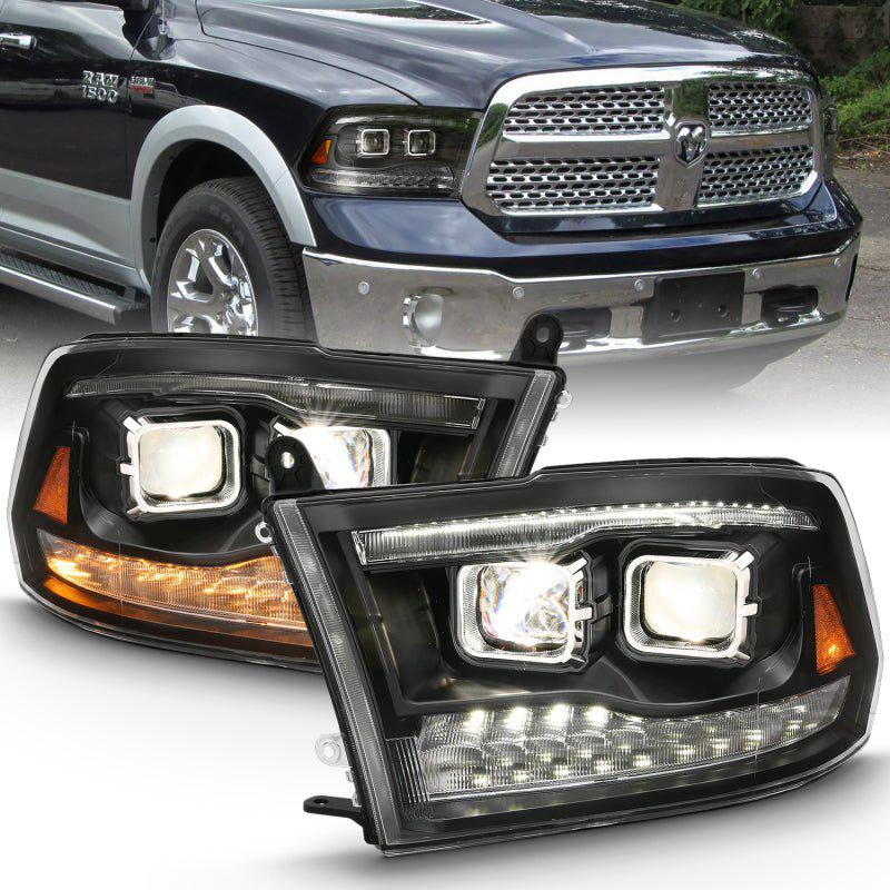 ANZO 2009-2018 Dodge Ram 1500 Projector H.L. Switchback Chrome Amber ANZO ANZ111442