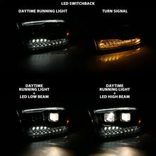 Load image into Gallery viewer, ANZO 2009-2018 Dodge Ram 1500 Projector H.L. Switchback Chrome Amber ANZO ANZ111442