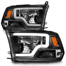 Load image into Gallery viewer, ANZO 2009-2020 Dodge Ram 1500 Full LED Square Projector Headlights w/ Chrome Housing Black Amber - Black Ops Auto Works