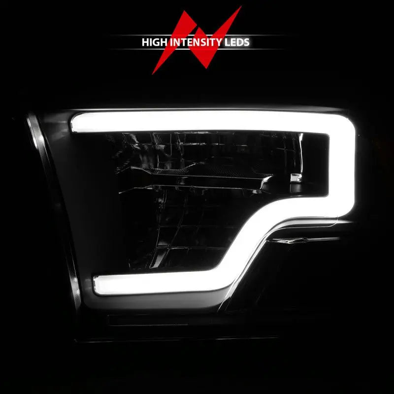 ANZO 2009-2020 Dodge Ram 1500 Full LED Square Projector Headlights w/ Chrome Housing Black Amber - Black Ops Auto Works