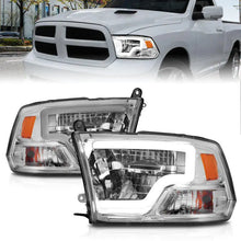 Load image into Gallery viewer, ANZO 2009-2020 Dodge Ram 1500 Full LED Square Projector Headlights w/ Chrome Housing Chrome Amber - Black Ops Auto Works