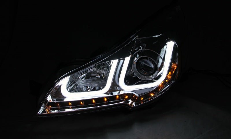 ANZO 2010-2014 Subaru Outback Projector Headlights w/ U-Bar Black ANZO ANZ111285