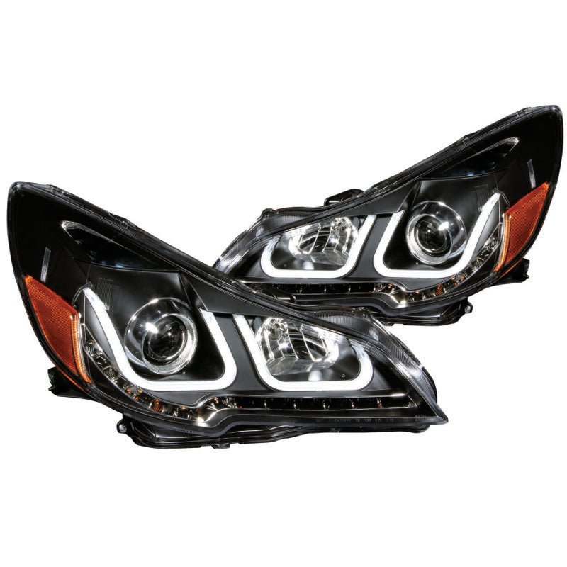 ANZO 2010-2014 Subaru Outback Projector Headlights w/ U-Bar Black ANZO ANZ111285