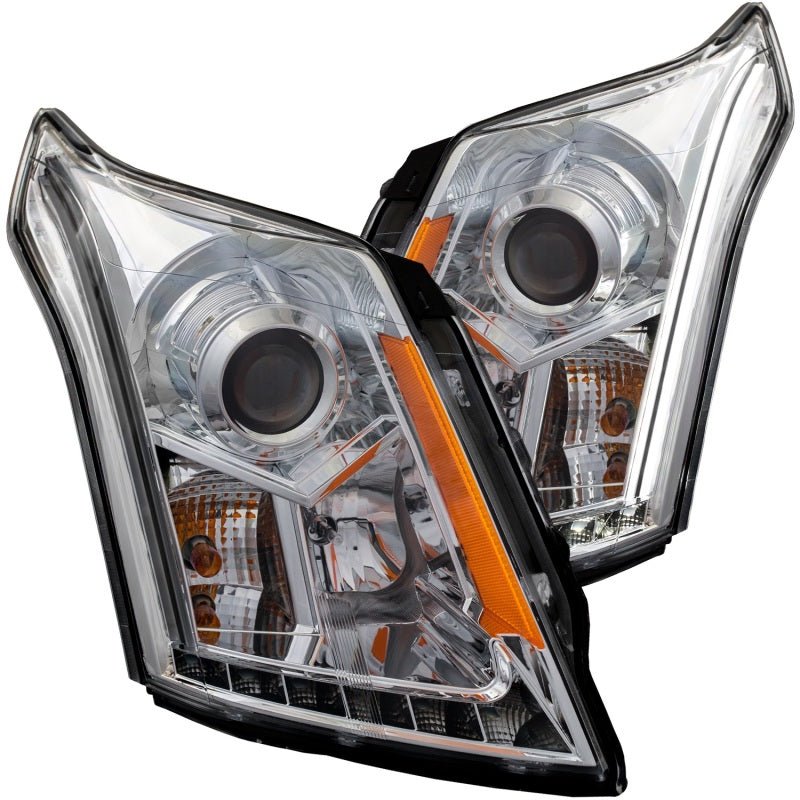 ANZO 2010-2015 Cadillac Srx Projector Headlights w/ Plank Style Design Chrome ANZO ANZ111307