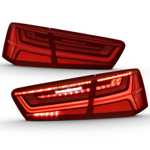 Load image into Gallery viewer, ANZO 2012-2018 Audi A6 LED Taillight Black Housing Red/Clear Lens 4 pcs (Sequential Signal) ANZO ANZ321353