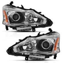 Load image into Gallery viewer, ANZO 2013-2015 Nissan Altima Projector Headlight Chrome Amber ANZO ANZ121550