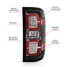 Load image into Gallery viewer, ANZO 2014-2018 Chevy Silverado 1500 LED Taillights Black ANZO ANZ311289
