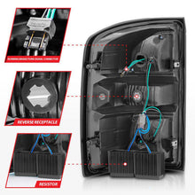 Load image into Gallery viewer, ANZO 2014-2018 GMC Sierra LED Tail Lights Black Housing Red/Clear Lens ANZO ANZ311399