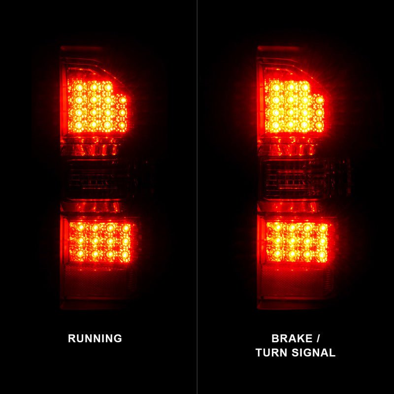 ANZO 2014-2018 GMC Sierra LED Tail Lights Black Housing Red/Clear Lens ANZO ANZ311399