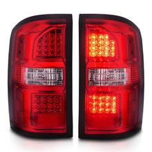 Load image into Gallery viewer, ANZO 2014-2018 GMC Sierra LED Tail Lights Black Housing Red/Clear Lens ANZO ANZ311399